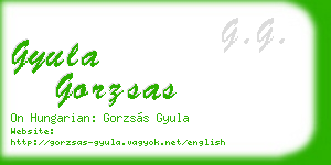 gyula gorzsas business card